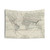 Vintage World Forest and Vegetation Map Tapestry