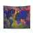 Colorful world map tapestry