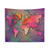 Typographic World Map Tapestry