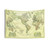Vintage World Map Tapestry (1922) - Antique Geography Wall Art
