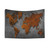 Colorful World Map Tapestry