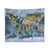 Gall Stereographic World Relief Map Tapestry
