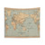 Vintage World Map Tapestry (1867)