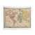 Vintage World Map Tapestry (1760)