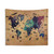 Colorful World Map Tapestry Wall Art