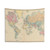 Vintage Map of the World (1872) Tapestry
