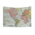 Vintage Map of the World (1889) Tapestry