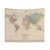 Vintage River Systems World Map (1852) Tapestry