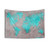 Colorful World Map Tapestry