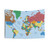 Boho World Map Tapestry - Modern Political Map Poster