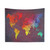 Decorative World Map Tapestry