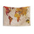 Typographic World Map Tapestry
