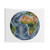 Vertical Perspective World Relief Map Tapestry