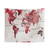 Colorful Typographic World Map Tapestry