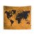 Colorful World Map Tapestry