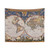 Vintage 1662 World Map Tapestry Wall Hanging