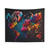 Colorful World Map Tapestry