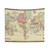 Vintage 1860 World Map Tapestry