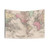 Vintage 1874 World Map Tapestry