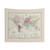 Vintage World Map (1865) Tapestry