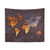 Vintage World Map Tapestry Wall Hanging
