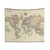 Vintage Map of The World (1844) Tapestry