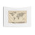 World Map Tapestry Featuring Vintage Sheet Music Design