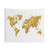 Elegant gold world map tapestry