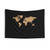 Wooden World Map Tapestry Wall Hanging