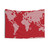 World Map Hearts Tapestry - Contemporary Wall Art