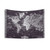 Vintage World Map Tapestry in Purple and White