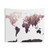 Vibrant World Map Tapestry Wall Hanging