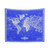 Vintage World Map Tapestry in Blue and White