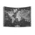 Vintage 1833 World Map Tapestry in Black and White