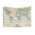 Vintage World Forest Map Tapestry