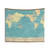 Vintage World Map (1845) Tapestry