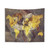 World Map Tapestry with Sacred 35 Inspirational Design
