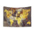 World Map Tapestry with Sacred 35 Inspirational Design