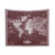 Vintage World Map Tapestry - Dark Red & White (1833)
