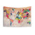 World Map Tapestry with Sacred Geometry