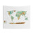 World Topographic Map Tapestry with Oceans, Lakes & Rivers