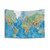 Detailed World Topographic Map Tapestry