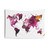 World Map Roses Tapestry