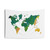 Green World Map Continents Tapestry