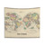Vintage World Map Tapestry (1872)