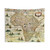 Vintage 1690 Map of Africa Tapestry Wall Hanging