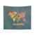 World Map Wind Rose Tapestry