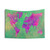 World Map Tapestry in Green and Purple