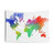 Colorful World Map Tapestry - Vibrant Watercolor Design