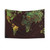 Green and Yellow World Map Tapestry Wall Art